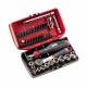 ESTOJO SORTIDO EM BIMATERIAL COM SOQUETES E BITs XGRIP HEXAGONAL 38 UNIDADES - 609 1/4 EAX - USAG