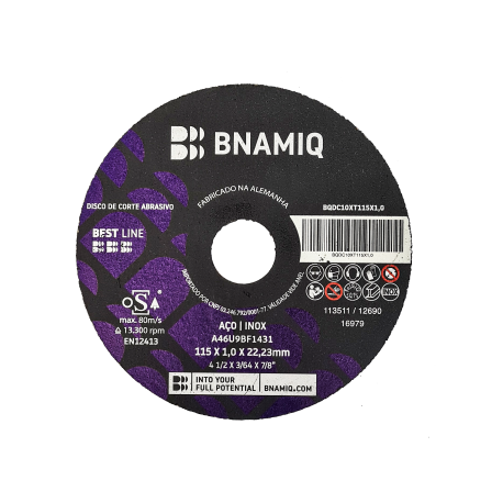 DISCO DE CORTE BNAMIQ BEST LINE 115X1,0