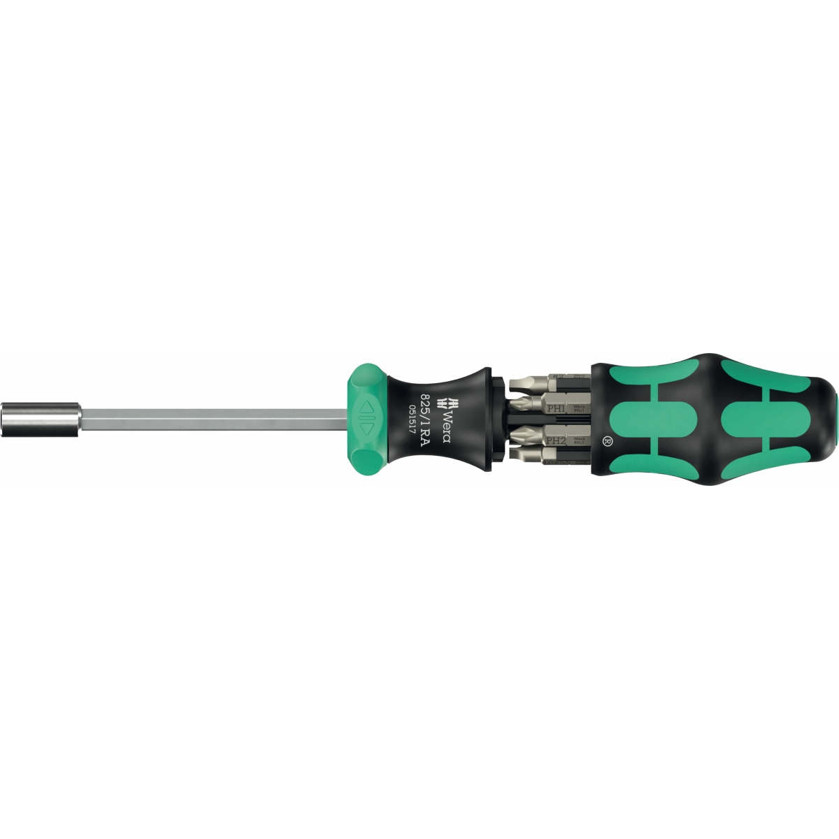 CHAVE CANHAO PARA BITS SEXTAVADOS DE 1/4 KRAFTFORM KOMPAKT 27 RA 2, 6 PECAS