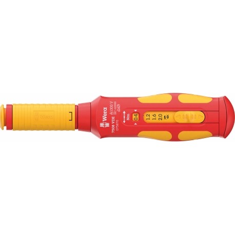 CHAVE DE TORQUE DE VELOCIDADE SAFE-TORQUE KRAFTFORM 7508 VDE, 0,4-2,0 NM