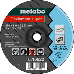 DISCO FLEX 180X6.0X22.2 INOX - METABO