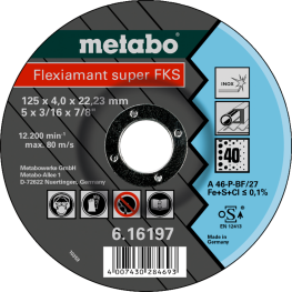 DISCO FLEX FKS 60 125X4,0X22,2 - METABO
