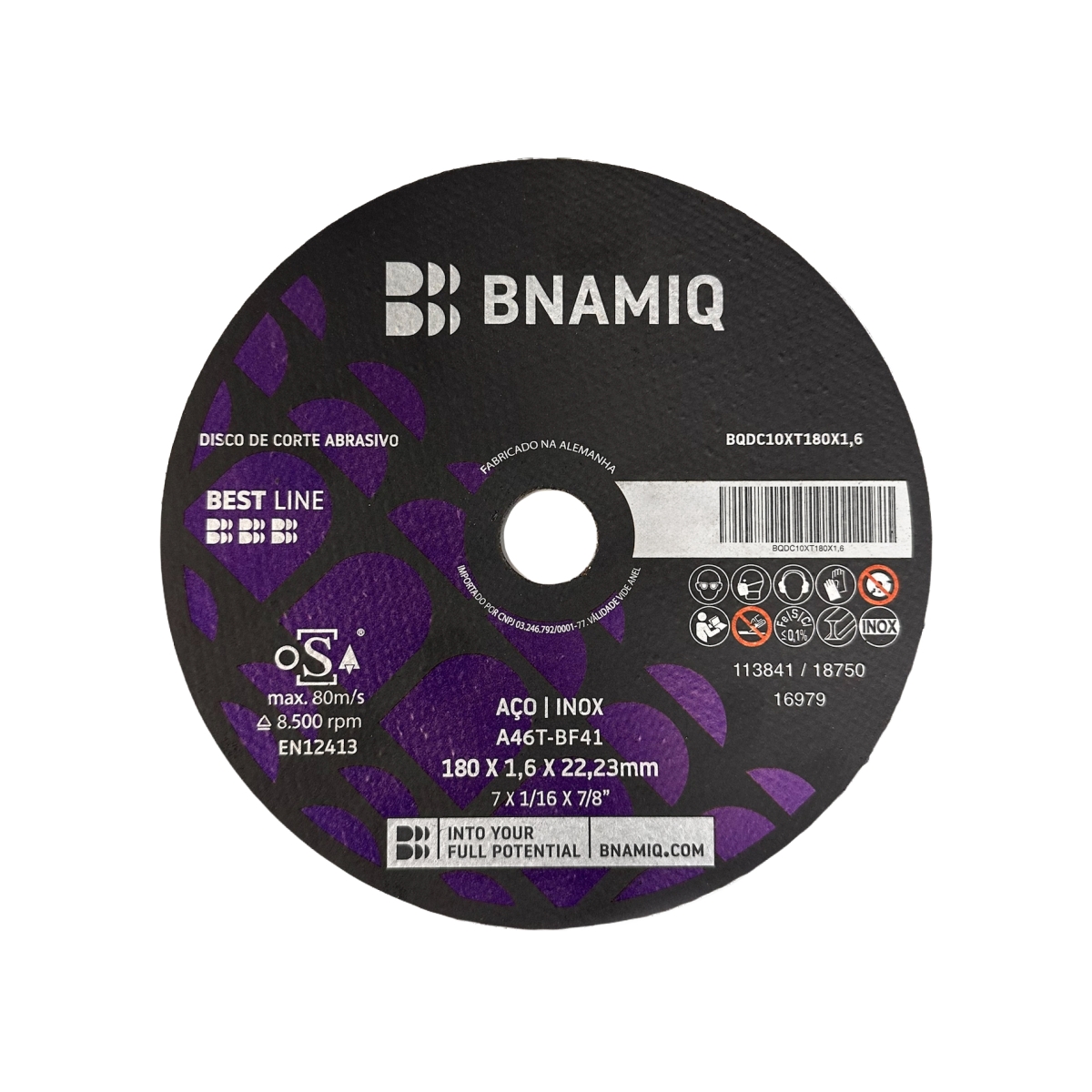 DISCO DE CORTE BNAMIQ BEST LINE 180X1,6