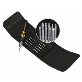 CONJUNTO DE BITS KRAFTFORM KOMPAKT MICRO - SET ESD/11 COM PONTEIRAS DE 44 MM - WERA |WE05073670001