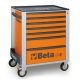 CARRO PARA FERRAMENTAS 7 GAVETAS - C24S-7 - BETA |C24S_7_LARANJA