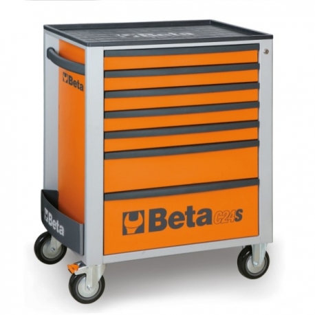 CARRO PARA FERRAMENTAS 7 GAVETAS - C24S-7 - BETA |C24S_7_LARANJA