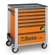 CARRO PARA FERRAMENTAS 7 GAVETAS COM ANTI INCLINAÇÃO - C24SA-7 - BETA |C24SA_LARANJA