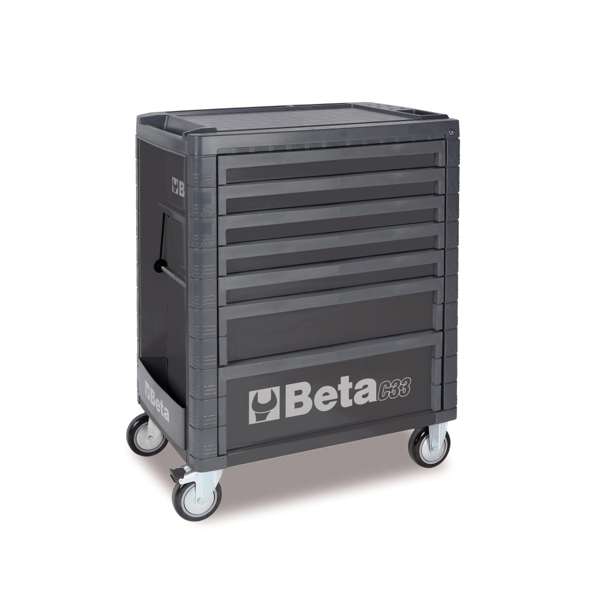 CARRO PARA FERRAMENTAS COM 7 GAVETAS E LATERAIS EM PLÁSTICO DE ALTA RESITÊNCIA - C33-7 - BETA |C33_CINZA