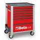 CARRO PARA FERRAMENTAS 7 GAVETAS - C24S-7 - BETA |C24S_7_VERMELHO