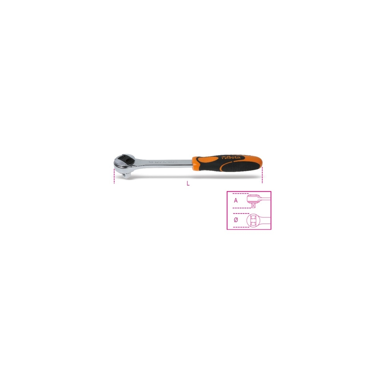 CATRACA REVERSÍVEL COM QUADRA DE 1/2" E 75 DENTES - BETA |920