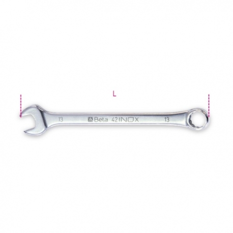 CHAVE COMBINADA EM AÇO INOX - POLEGADAS - 42 INOX-AS - BETA |42INOXAS