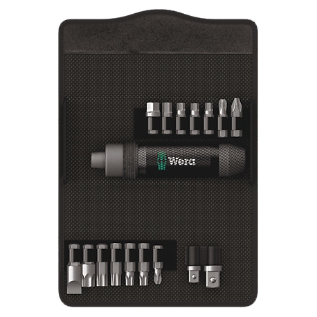 JOGO DE BITS E DISPOSITIVO DE IMPACTO 17 PÇS - 90NM TORQUE MÁXIMO 2090/17 - WERA |2090_17