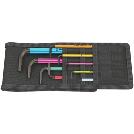CONJUNTO DE CHAVE ALLEN L 950/9 HEX-PLUS - POLEGADAS BLACKLASER COM BOLSA - WERA |950_9_hex-plus_multicolour_imperial_1