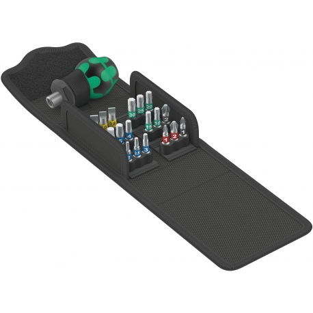 CONJUNTO CABO COM BITS KRAFTFORM KOMPAKT - STUBBY 1 - WERA |kraftform_kompakt_stubby_1