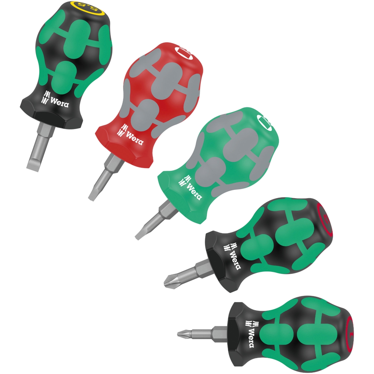 CONJUNTO DE CHAVES KRAFTFORM KOMPAKT - STUBBY 3 - WERA |stubby_set_3