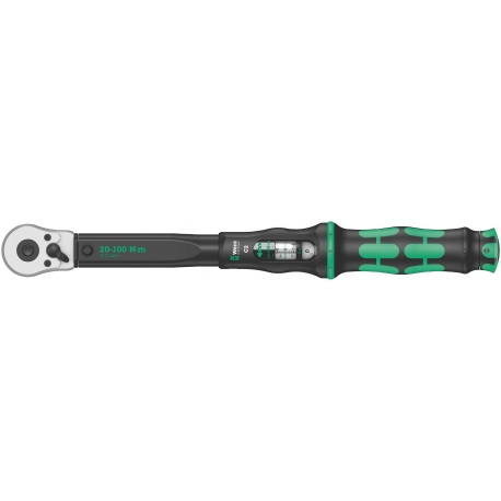 TORQUIMETRO ENCAIXE QUADRADO 1/2" COM ALAVANCA DE INVERSAO DE GIRO - 20 ~ 100 NM C 2 - WERA |click-torque_c_2