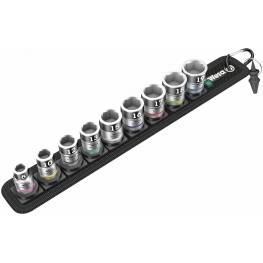 CONJUNTO DE SOQUETES ZYKLOP COM ENCAIXE DE 3/8 - MODELO B1 BELT - WERA |WE05003970001A