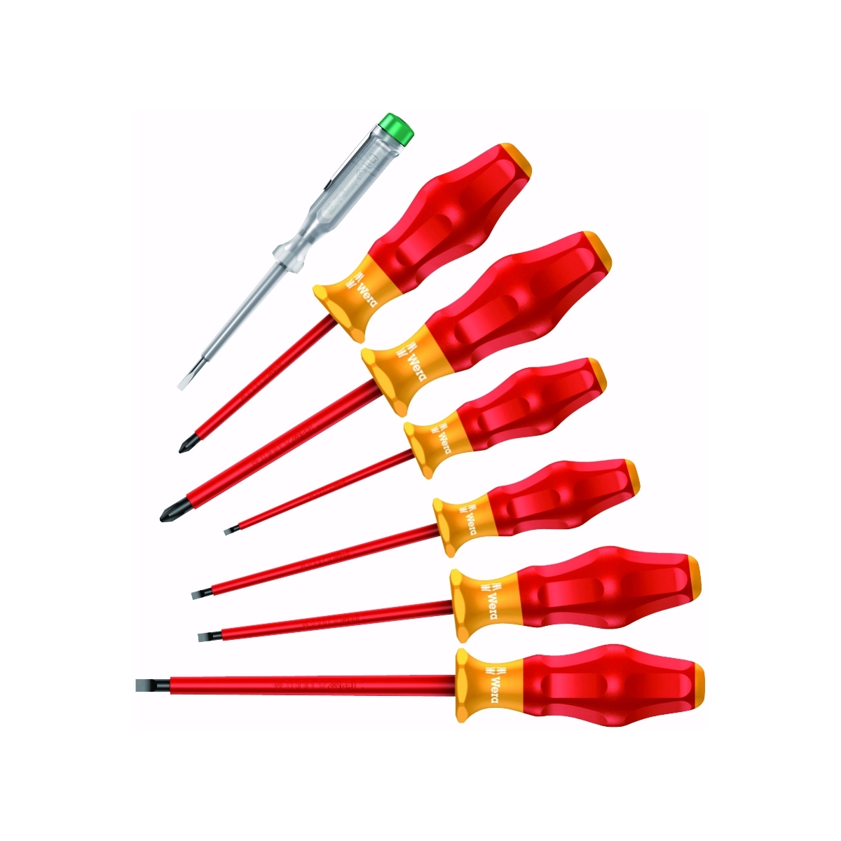 CONJUNTO DE CHAVES FENDA E PHILLIPS 1160I/7 VDE COM CHAVE TESTE - WERA |05031575001a