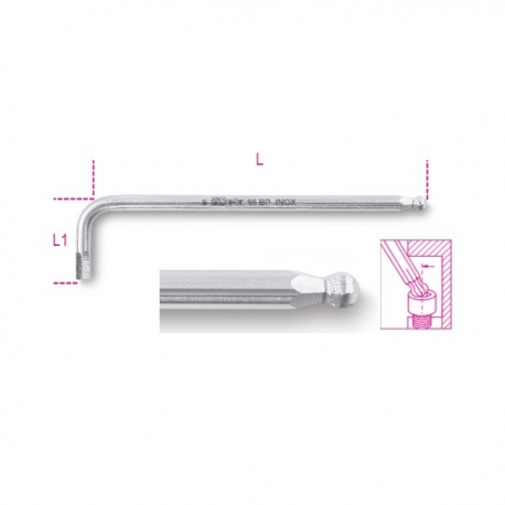 CHA VE HEXAGONAL ABAULADA TIPO ALLEN BETA INOX 96BINOX - BETA |BETA000961443