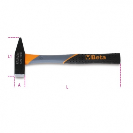 MARTELO TIPO PENA COM CABO DE FIBRA 1370T - 500 - BETA |BETA013700650