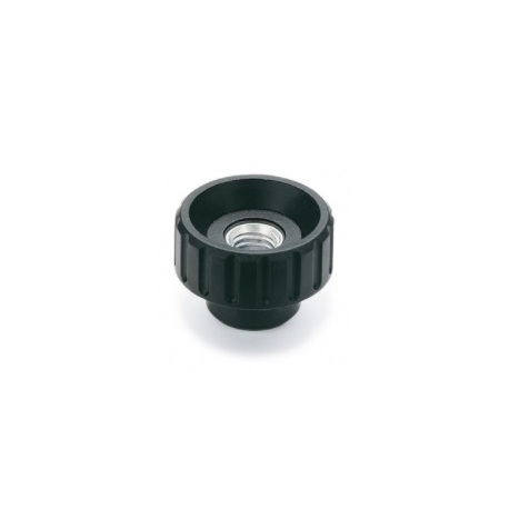 MANIPULO DE APERTO EM TECNOPOLÍMERO MODELO BT. COM ROSCA FÊMEA PASSANTE EM AÇO INOX ELESA+GANTER -  |BT 03 SST