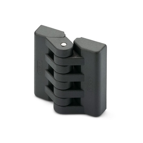 DOBRADIÇA EM TECNOPOLÍMERO MODELO CFA-B. COM FURO CEGO ROSCADO EM LATÃO NIQUELADO -  |CFA B 01