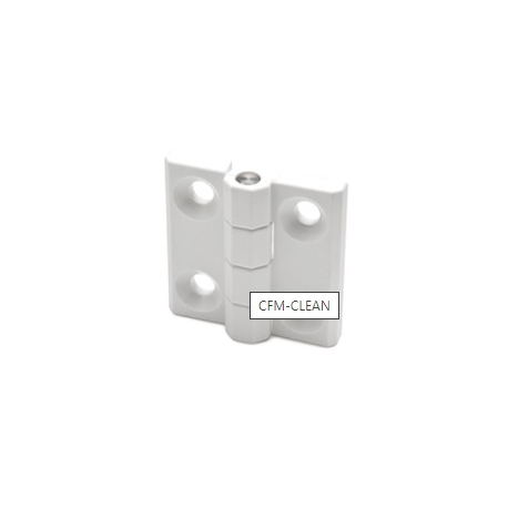 DOBRADIÇA EM TECNOPOLÍMERO MODELO CFM-SH LINHA CLEAN. COM FURO PASSANTE PARA PARAFUSO CABEÇA ESCAREADA -  |CFM-CLEAN 01
