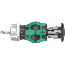 PORTA BITS MODELO KRAFTFORM KOMPAKT STUBBY RA 3 - 6 PEÇAS - WERA
