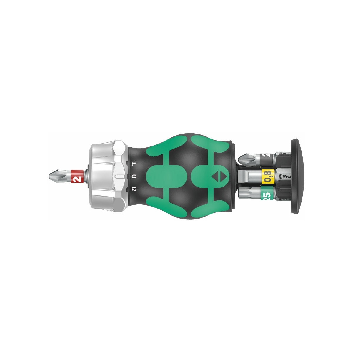 PORTA BITS MODELO KRAFTFORM KOMPAKT STUBBY RA 2 - 6 PEÇAS - WERA