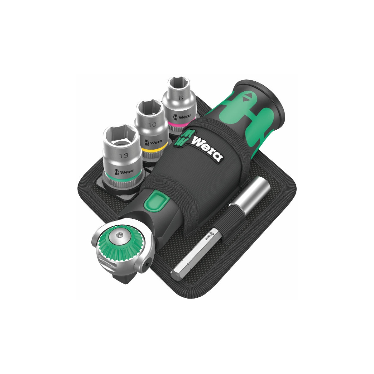 CONJUNTO CATRACA ZYKLOP 8009 POCKET SET 2, 18 PEÇAS - WERA