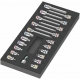 CONJUNTO DE SOQUETES 3/8" COM ADAPTADOR 1/4" ZYKLOP B COM EVA 1, 22 PEÇAS - WERA