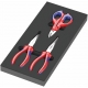 CONJUNTO DE ALICATES E TESOURA KNIPEX JOGO 2 COM EVA, 3 PEÇAS - WERA