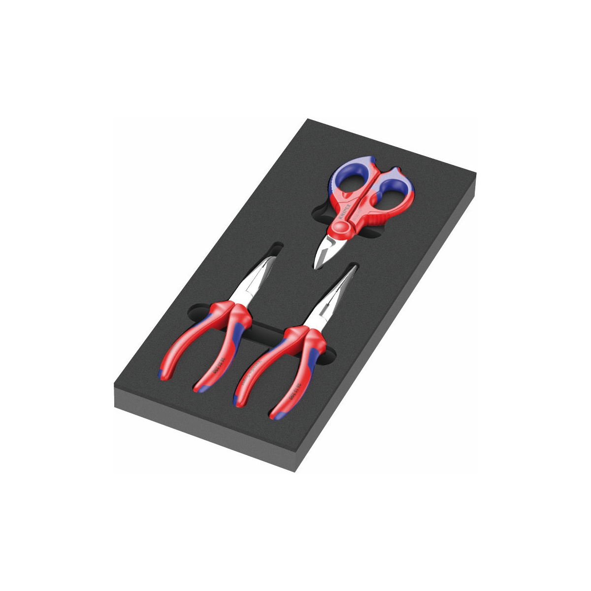 CONJUNTO DE ALICATES E TESOURA KNIPEX JOGO 2 COM EVA, 3 PEÇAS - WERA