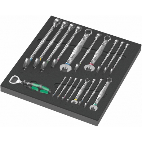 CONJUNTO DE CHAVES JOKER 6003 E ABRIDOR, COM EVA 1, 19 PEÇAS - WERA