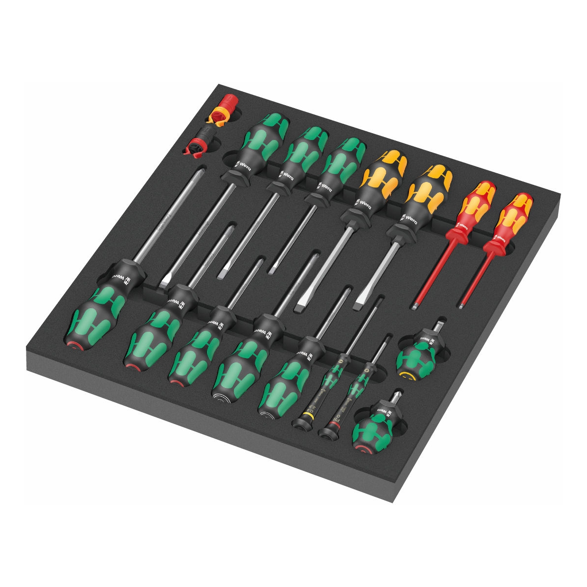 CONJUNTO DE CHAVES DE FENDA KRAFTFORM 4 MODELOS COM EVA 1, 18 PEÇAS - WERA