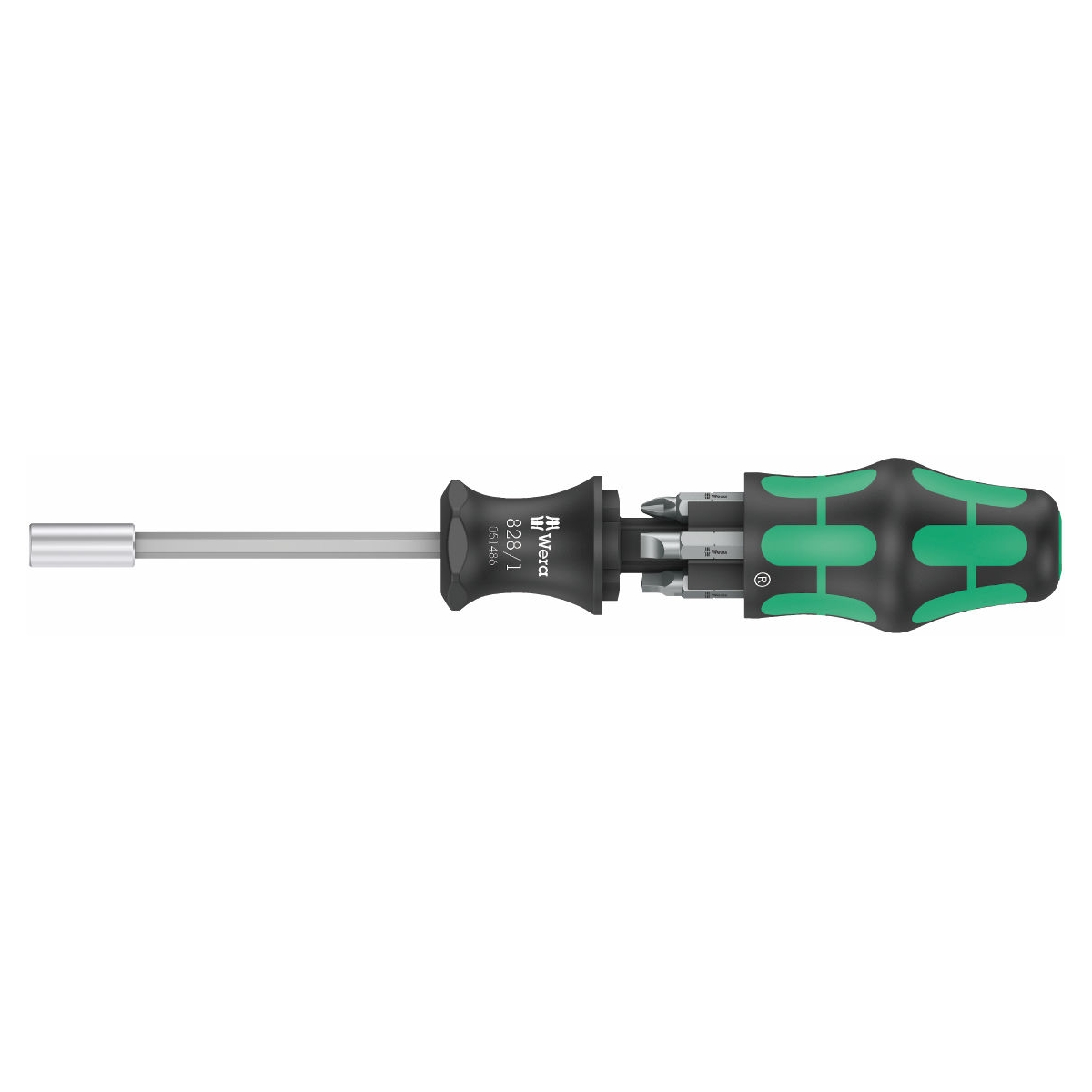 CONJUNTO CHAVE PORTA BITS KRAFTFORM KOMPAKT 27 1 POLEGADAS, 7 PEÇAS - WERA