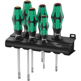 CONJUNTO DE CHAVES DE FENDA E PHILIPS COM SUPORTE DE PAREDE - 6PCS |WE05105650001