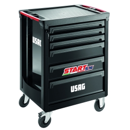 CARRO START COM FERRAMENTAS 516 SP6NEX PRETO, 263 PEÇAS -USAG