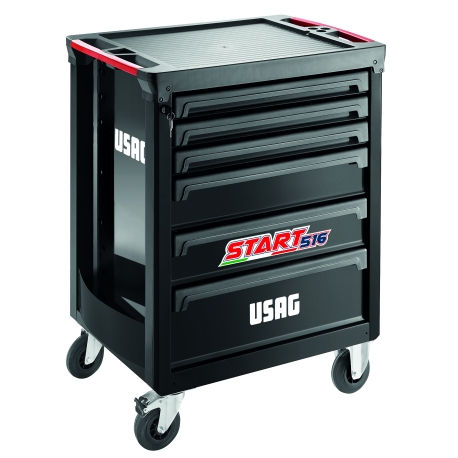 CARRO START COM FERRAMENTAS 516 SP6NEX PRETO, 263 PEÇAS -USAG