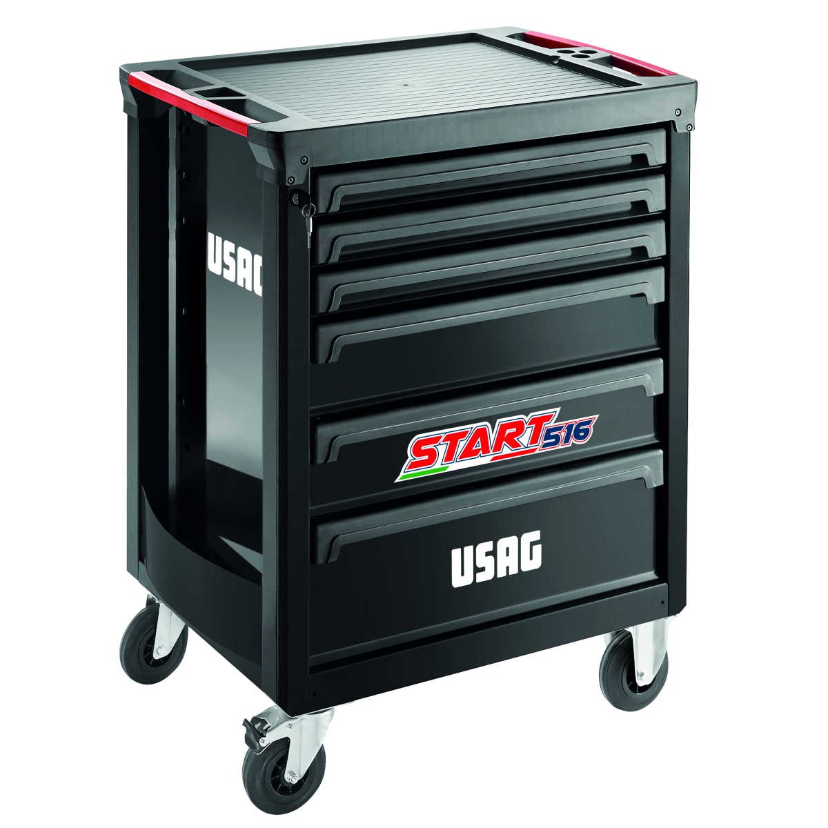 CARRO START COM FERRAMENTAS 516 SP6NEX PRETO, 263 PEÇAS -USAG