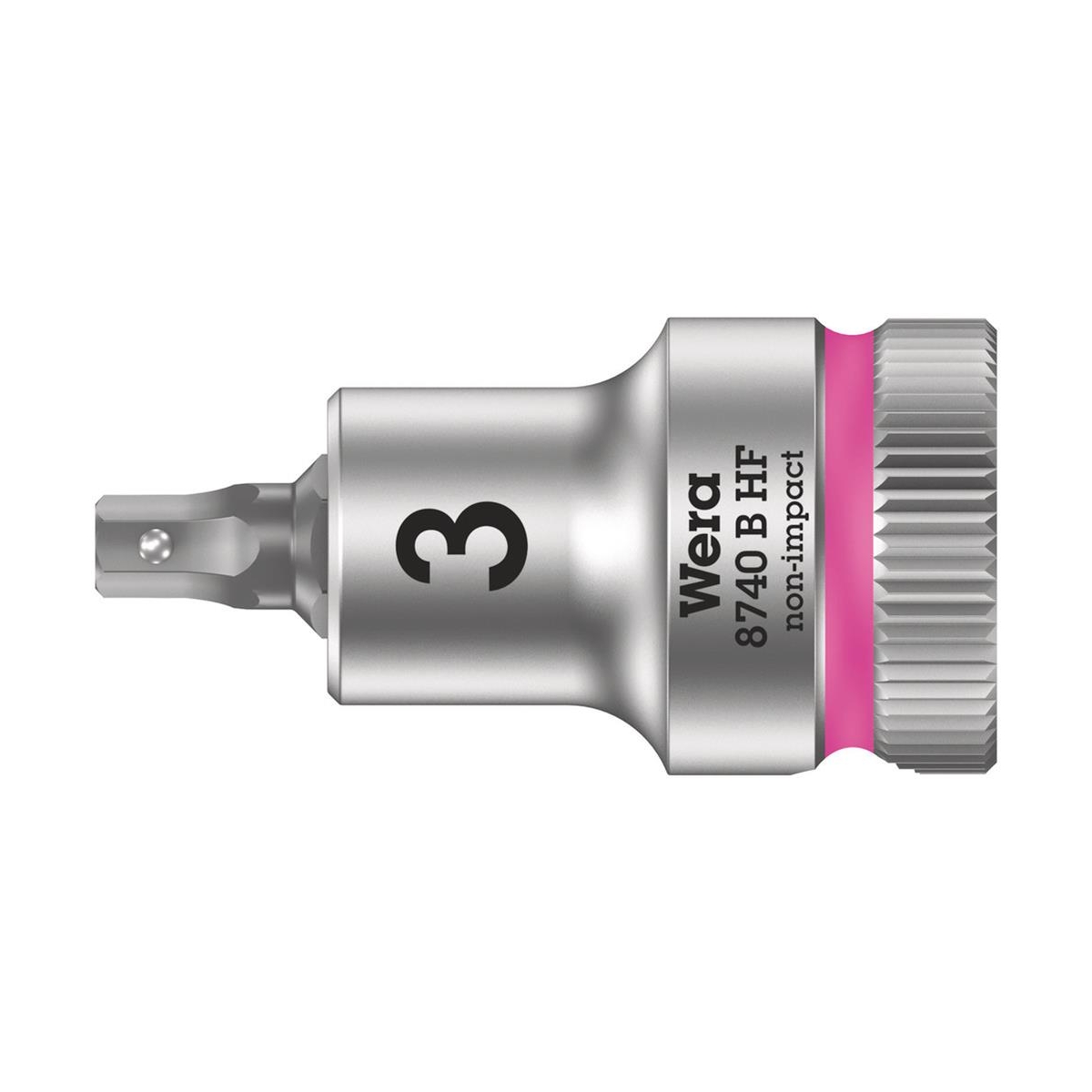 SOQUETE DE BITS 8740 B ZYKLOP COM FUNÇÃO DE RETENÇÃO 3/8", 3MM - WERA