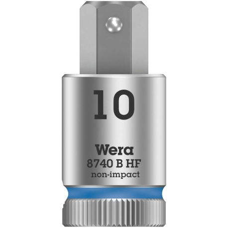 SOQUETE DE BIT 8740 B ZYKLOP COM FUNÇÃO DE RETENÇÃO 3/8", 10MM - WERA