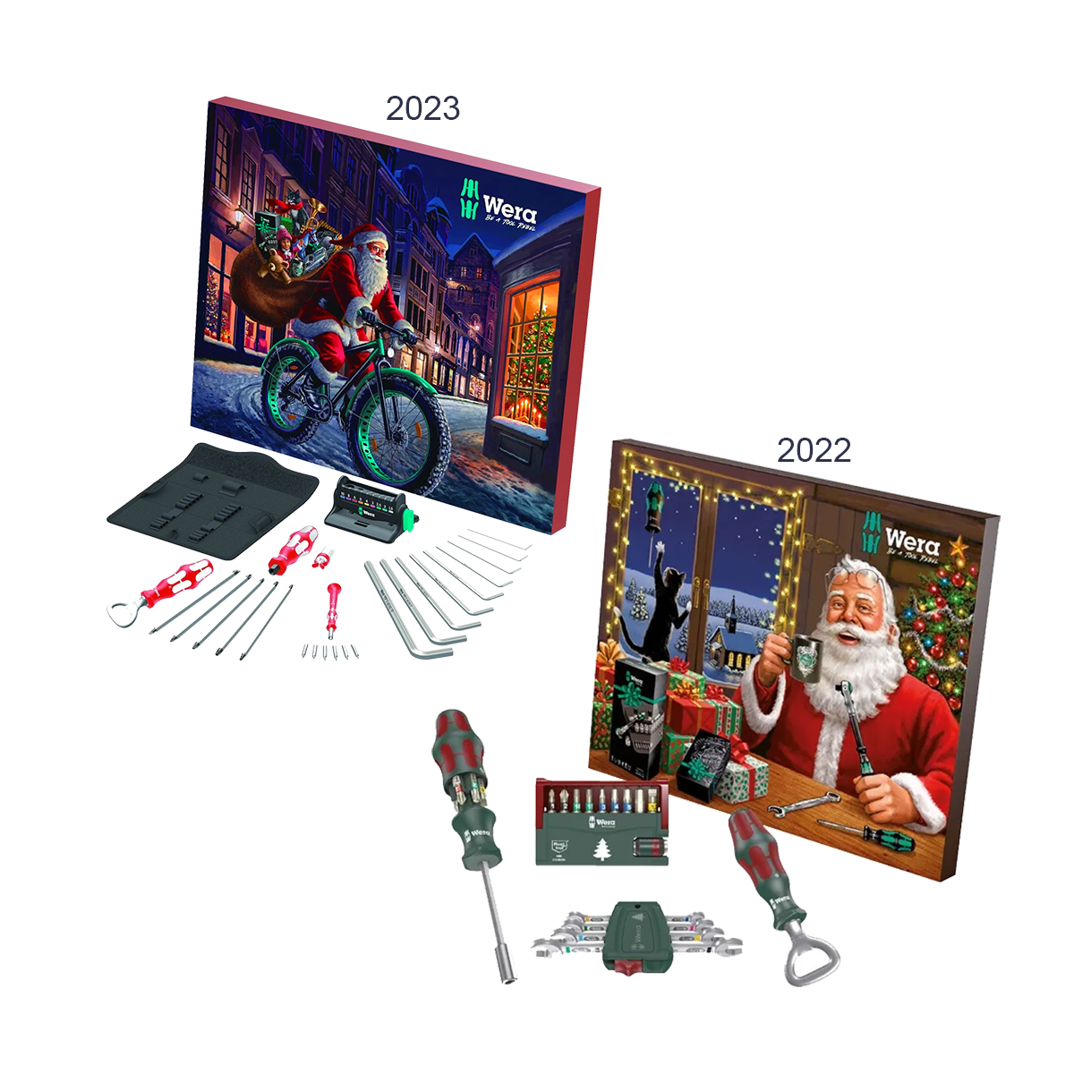 CONJUNTO DE FERRAMENTAS COLECIONÁVEL ESPECIAL DE NATAL 2023/2022, 2 PEÇAS - WERA
