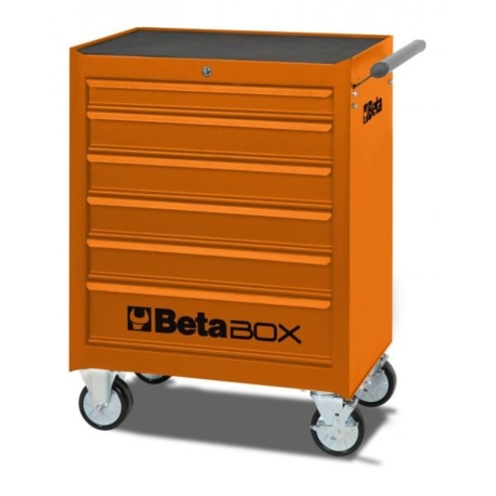 CARRO PARA FERRAMENTAS MODELO C04 BETA BOX COM 6 GAVETAS LARANJA - BETA