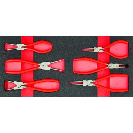 CONJUNTO DE ALICATES 519 M 127C EM EVA, 6 PEÇAS - USAG