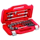 CONJUNTO DE SOQUETES HEXAGONAIS E CATRACA 1/2" 601 1/2 J22 - USAG