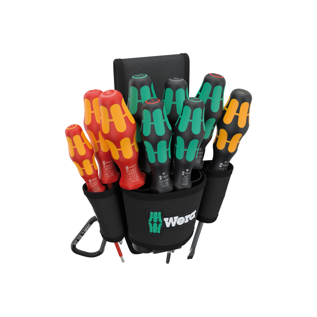 CONJUNTO DE CHAVES 9620/1 COM COLDRE DE CINTO, 10 PEÇAS - WERA