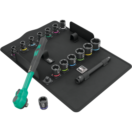 Conjunto de catraca Zyklop Comfort 8100 SB 12, 16 peças - WERA