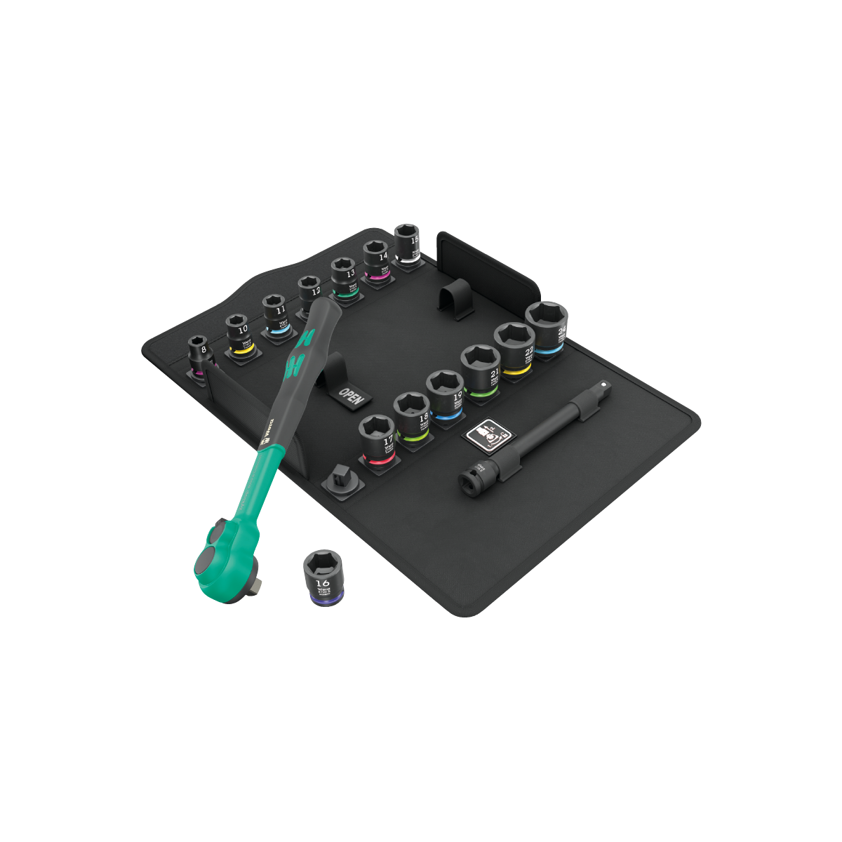 Conjunto de catraca Zyklop Comfort 8100 SB 12, 16 peças - WERA