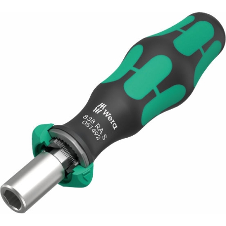 Chave de fenda 838 RA S com suporte de bits e funcionalidade de catraca, 1/4" - WERA